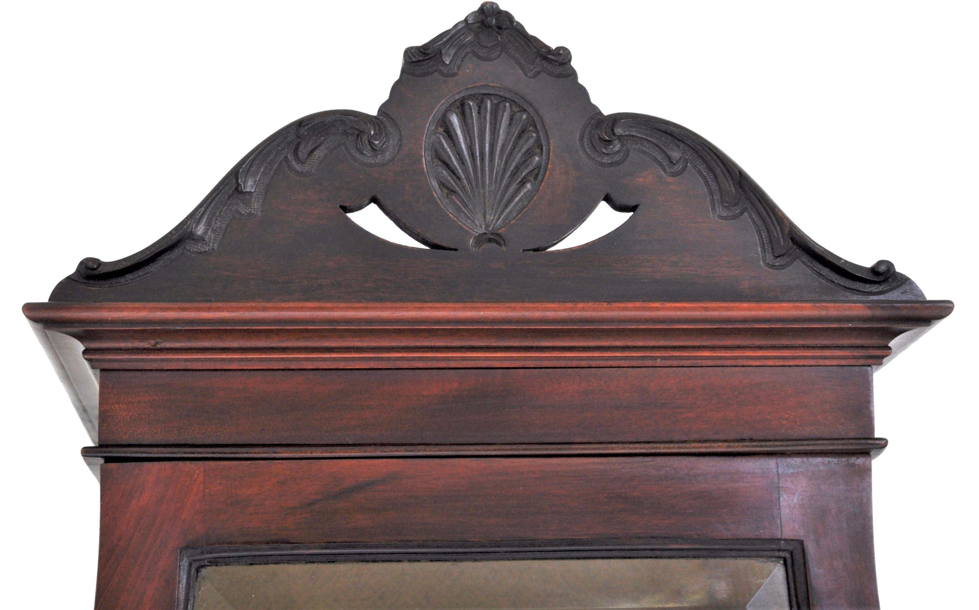 19th Century Edwardian Hepplewhite Revival Mahogany Secretary Desk/China Cabinet, circa 1890