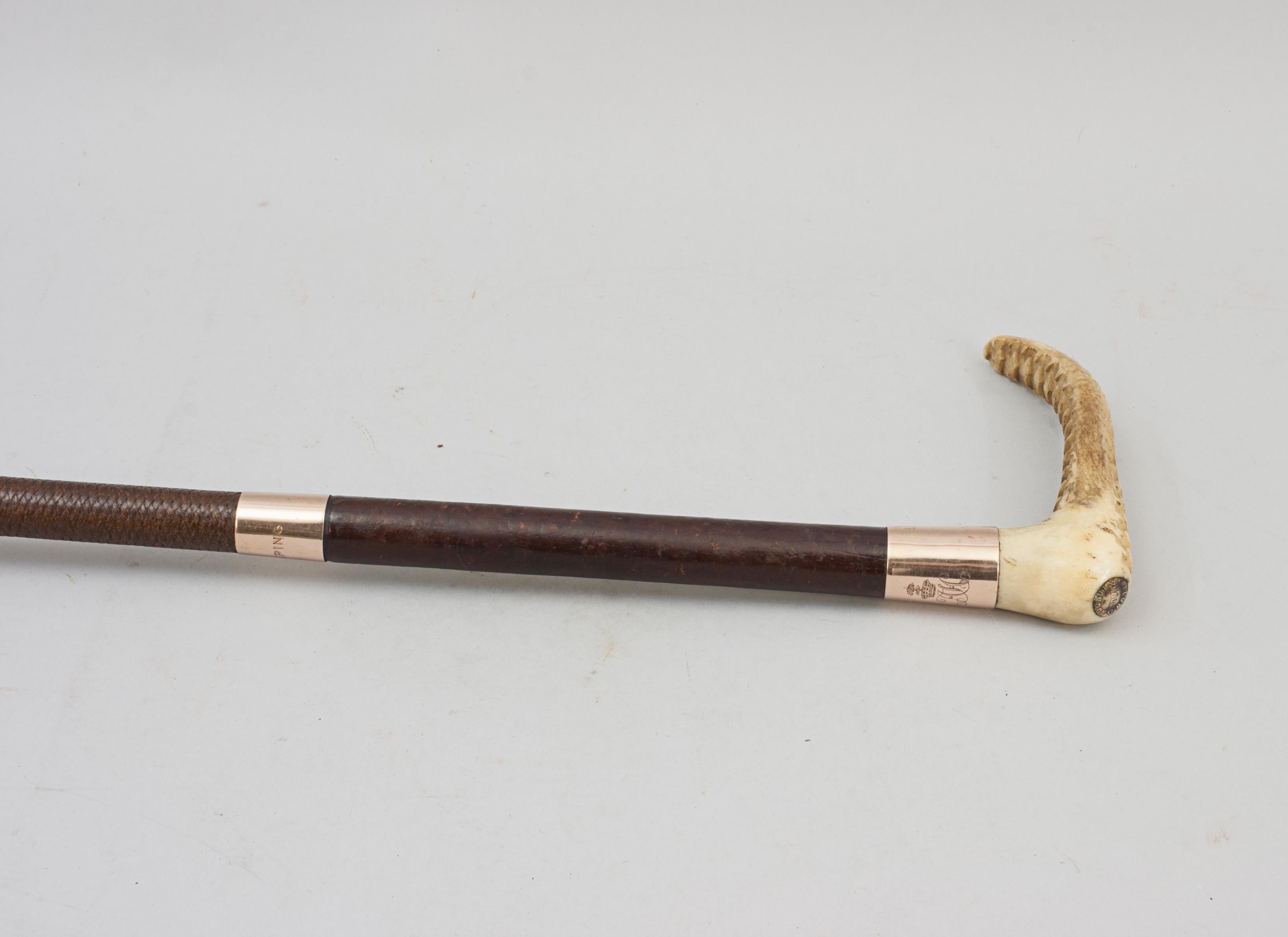 Edwardian Hunting Whip With Gold Mounts For Sale 6