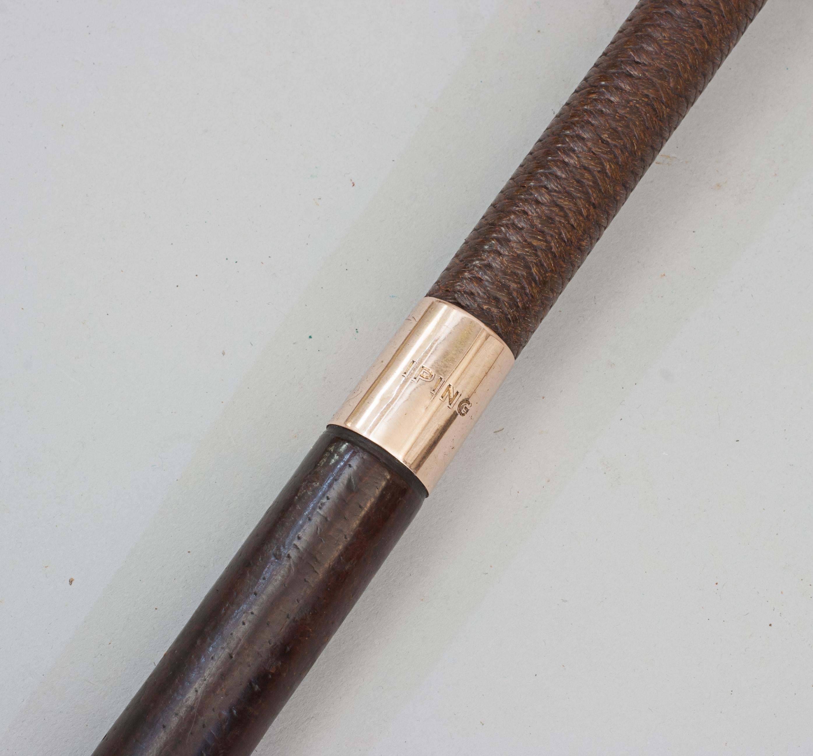 Edwardian Hunting Whip With Gold Mounts For Sale 1