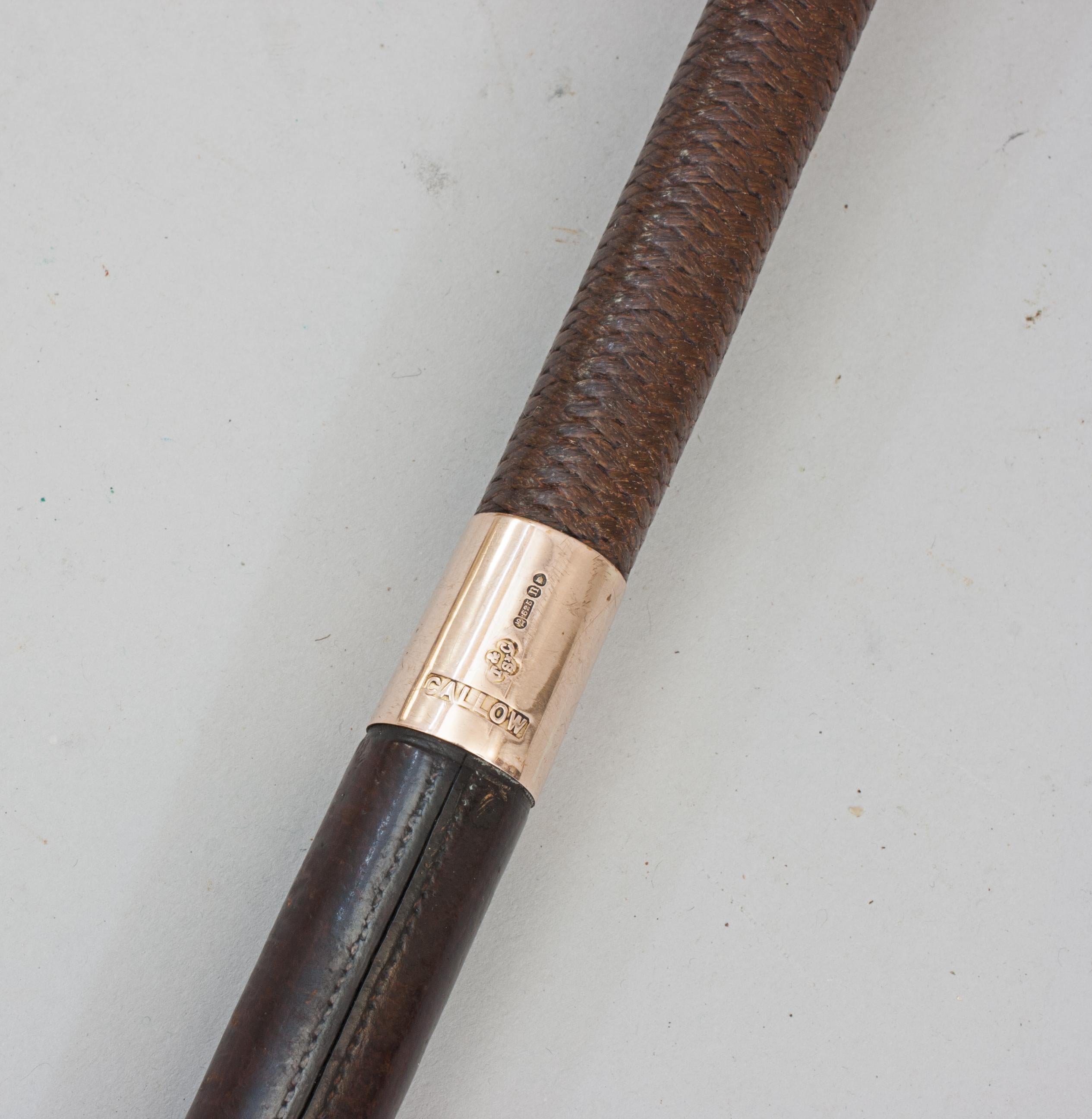 Edwardian Hunting Whip With Gold Mounts For Sale 2