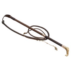 Edwardian Hunting Whip With Gold Mounts