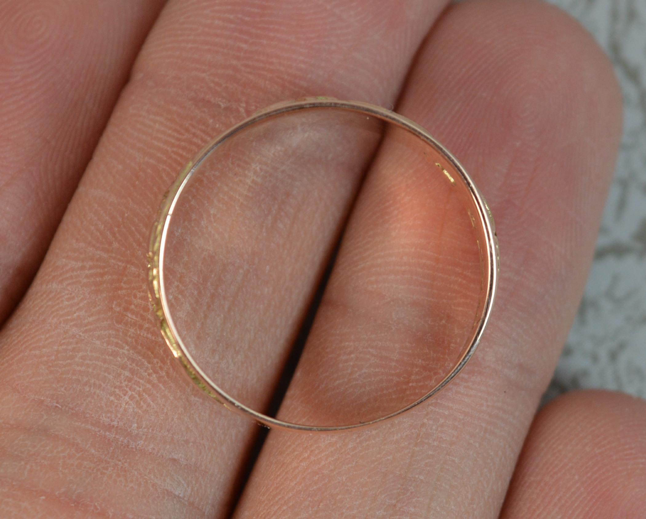 Edwardian I Cling To Thee 9 Carat Rose Gold Band Ring 5