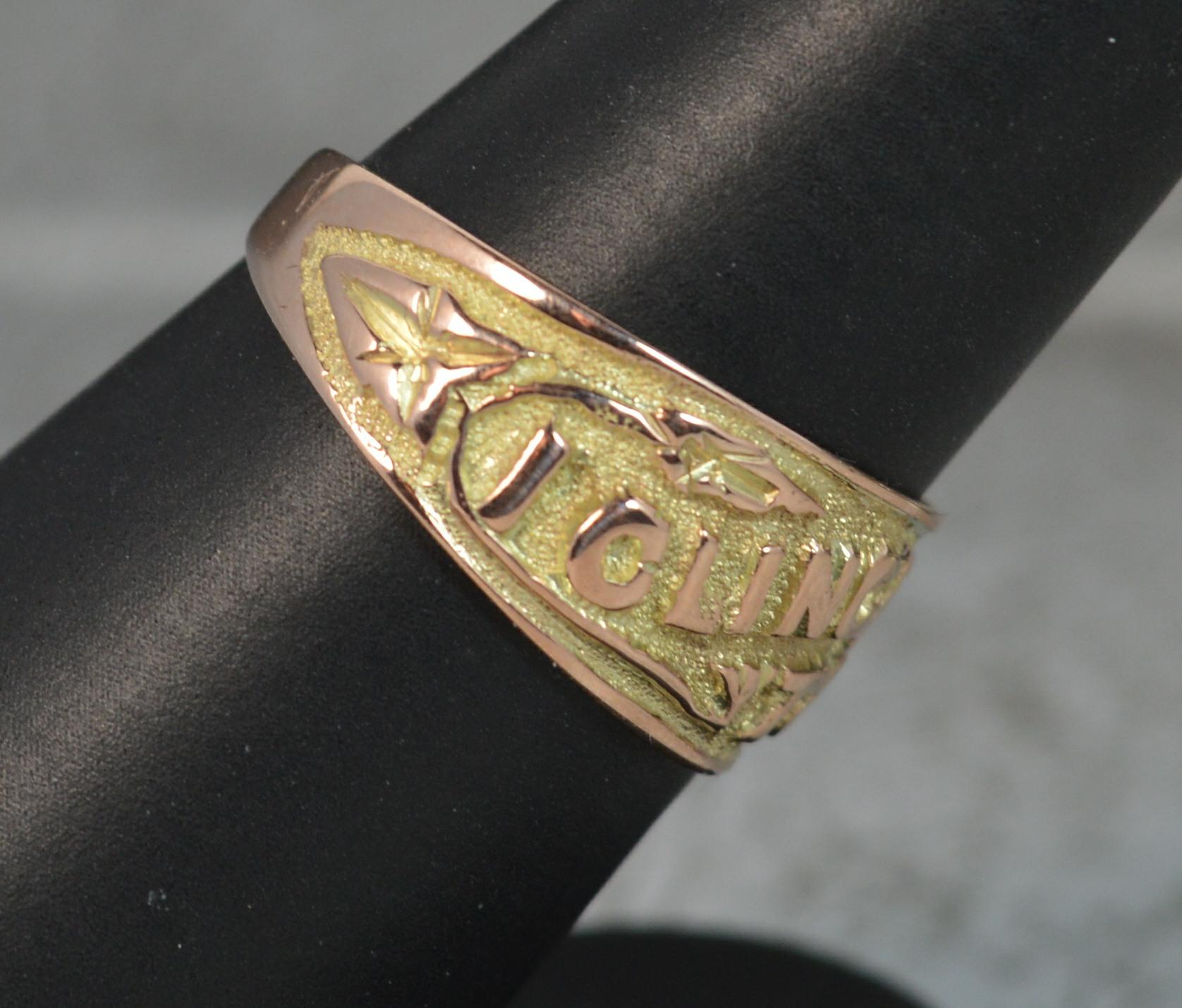 Victorian Edwardian I Cling To Thee 9 Carat Rose Gold Band Ring