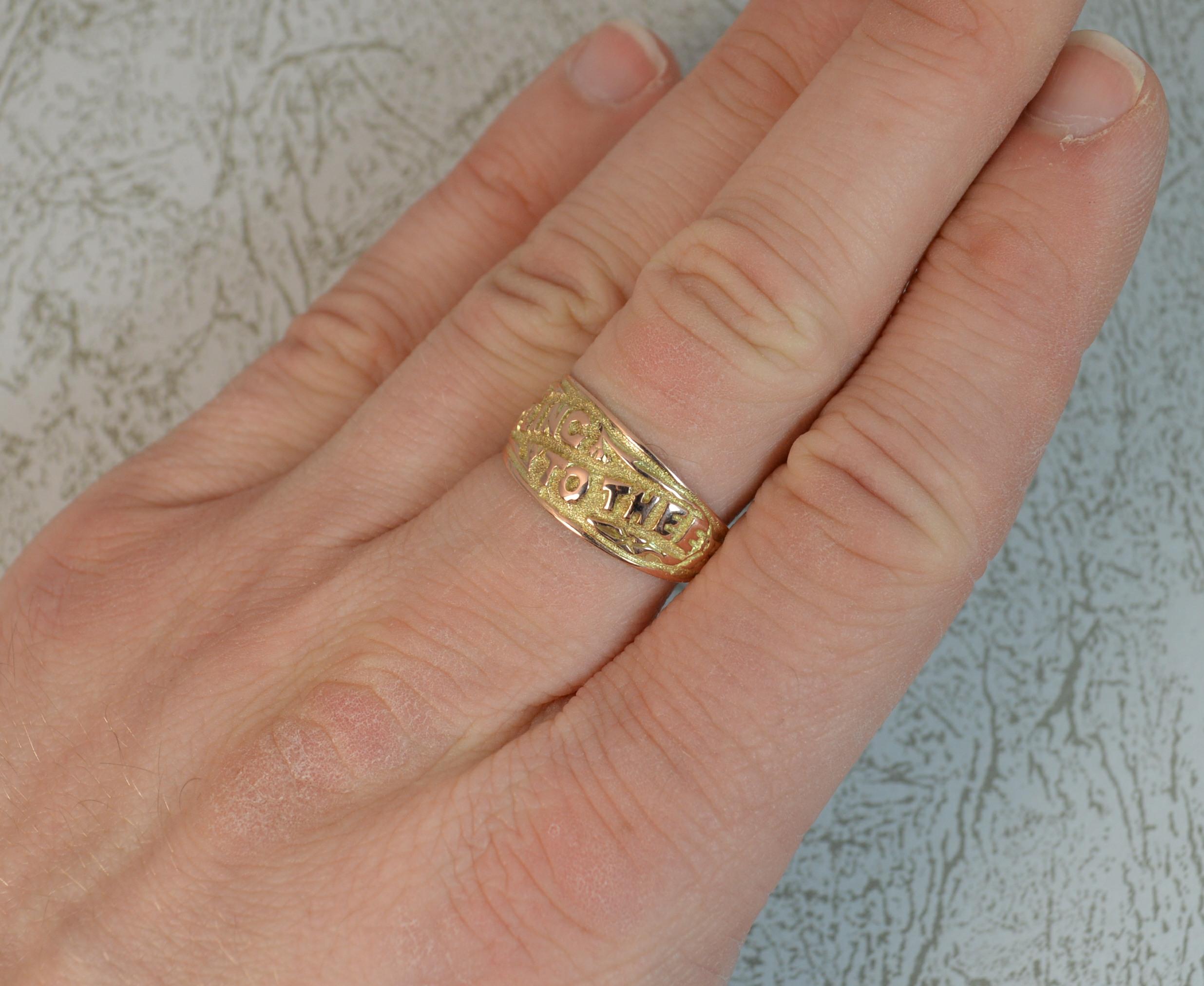 Edwardian I Cling To Thee 9 Carat Rose Gold Band Ring 3