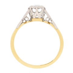 Edwardian Illusion Set Diamond Solitaire Ring, circa 1910