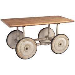 Edwardian Industrial Coffee Table, circa 1910