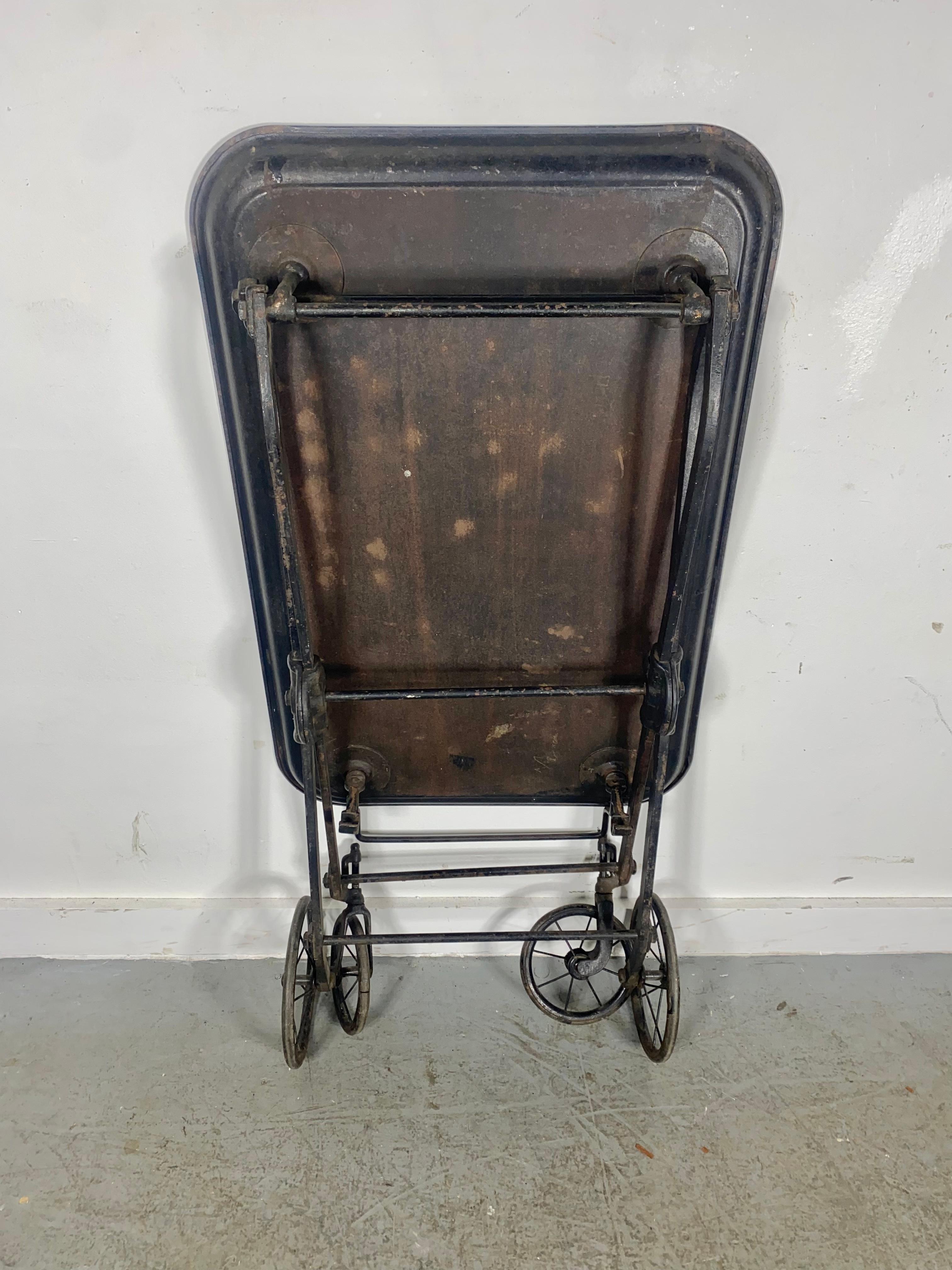 Edwardian Industrial Hotel Tea Cart, Beverage Cart, Serving Cart, Circa 1890's For Sale 2