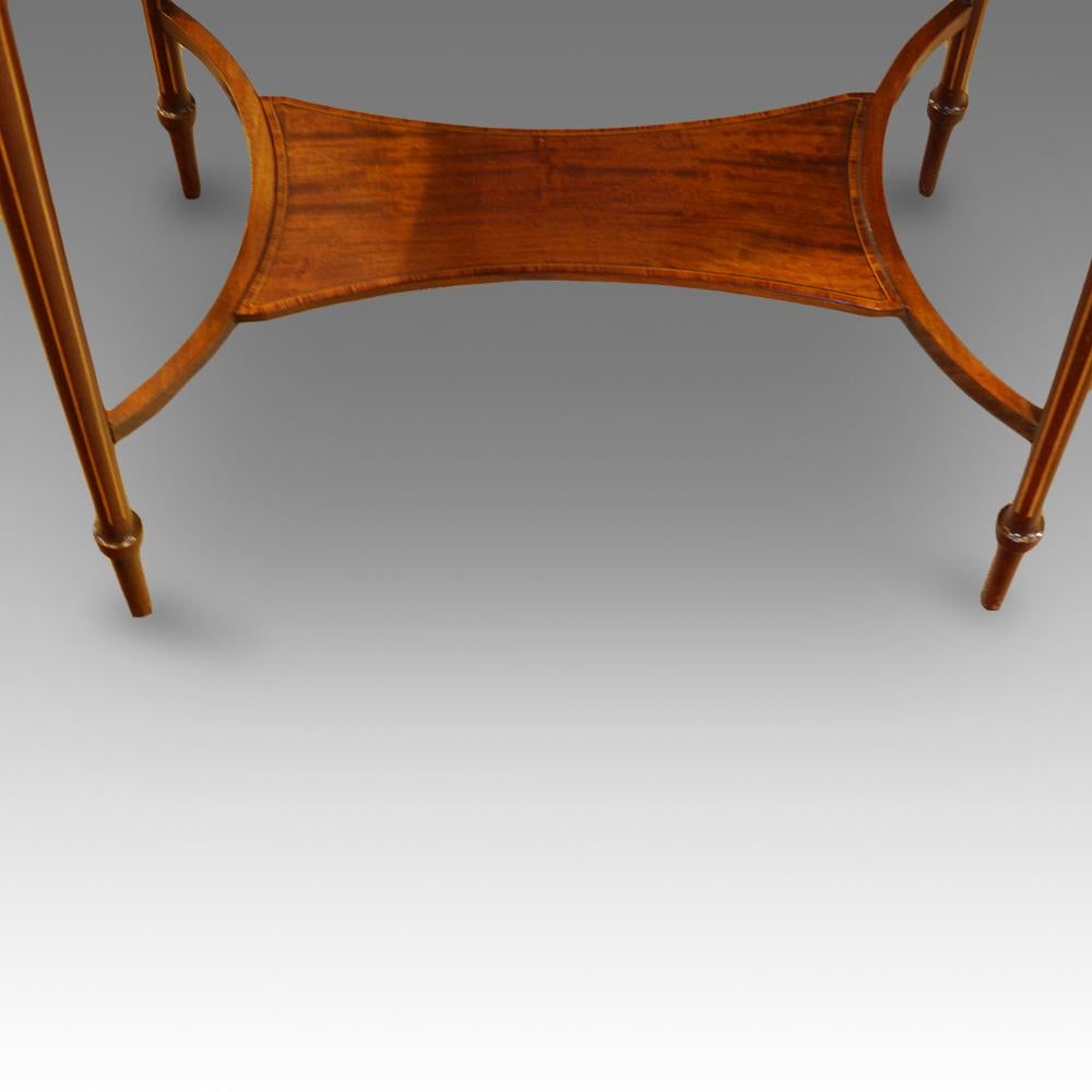 English Edwardian Inlaid mahogany bijouterie curio table, Circa 1910 2