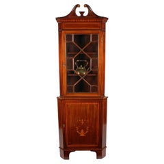 Edwardian Inlaid Double Corner Cabinet, Early 20th Century
