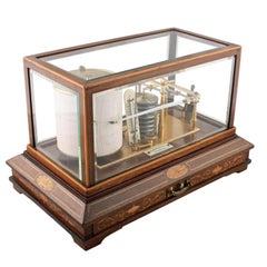 Edwardian Inlaid Mahogany Barograph