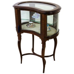 Antique Edwardian Inlaid Mahogany Bijouterie Display Table