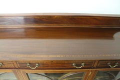 Edwardian Inlaid Mahogany Bookcase by Maple and Co