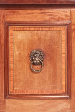 Antique Edwardian Inlaid Mahogany Breakfront Sideboard