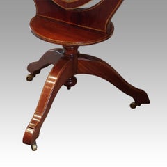 Edwardian inlaid mahogany cheval mirror