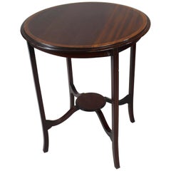 Edwardian Inlaid Mahogany Circular Lamp Table