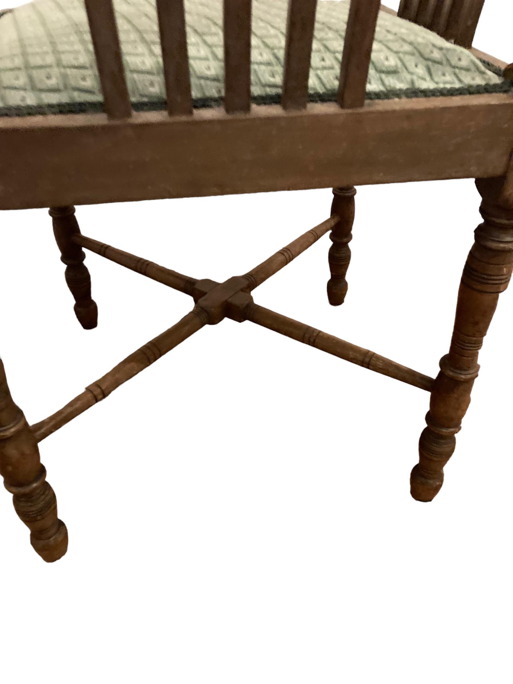 19th Century Edwardian Inlaid Mahogany Corner Chair