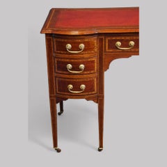 Edwardian inlaid mahogany desk