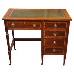 Edwardian inlaid mahogany desk