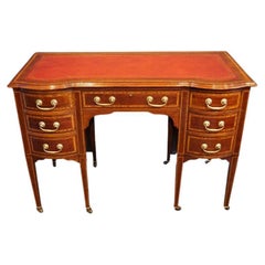 Edwardian inlaid mahogany desk