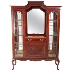 Edwardian Inlaid Mahogany Display Cabinet by Maple & Co