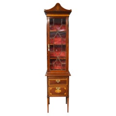 Used Edwardian Inlaid Mahogany Display Cabinet