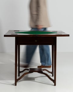 Edwardian Inlaid Mahogany Envelope Card Table, UK, 19th Century