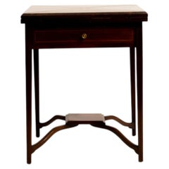 Edwardian Inlaid Mahogany Envelope Card Table, UK, 19th Century