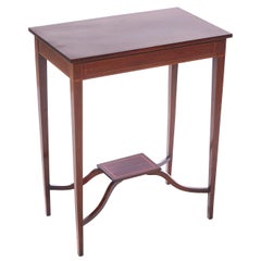 Edwardian Inlaid Mahogany Lamp Table