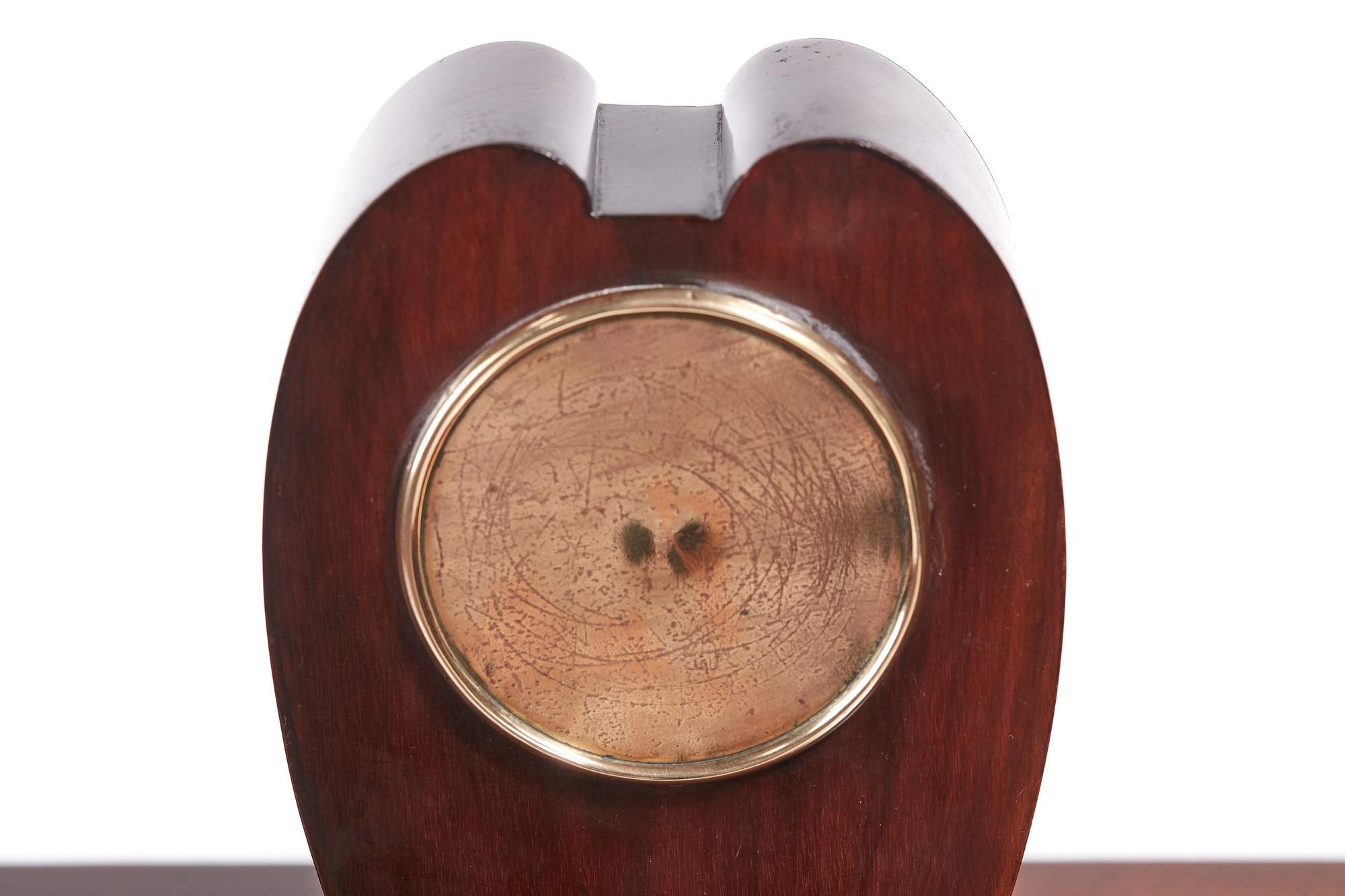 Inlay Edwardian Inlaid Mahogany Mantel Clock