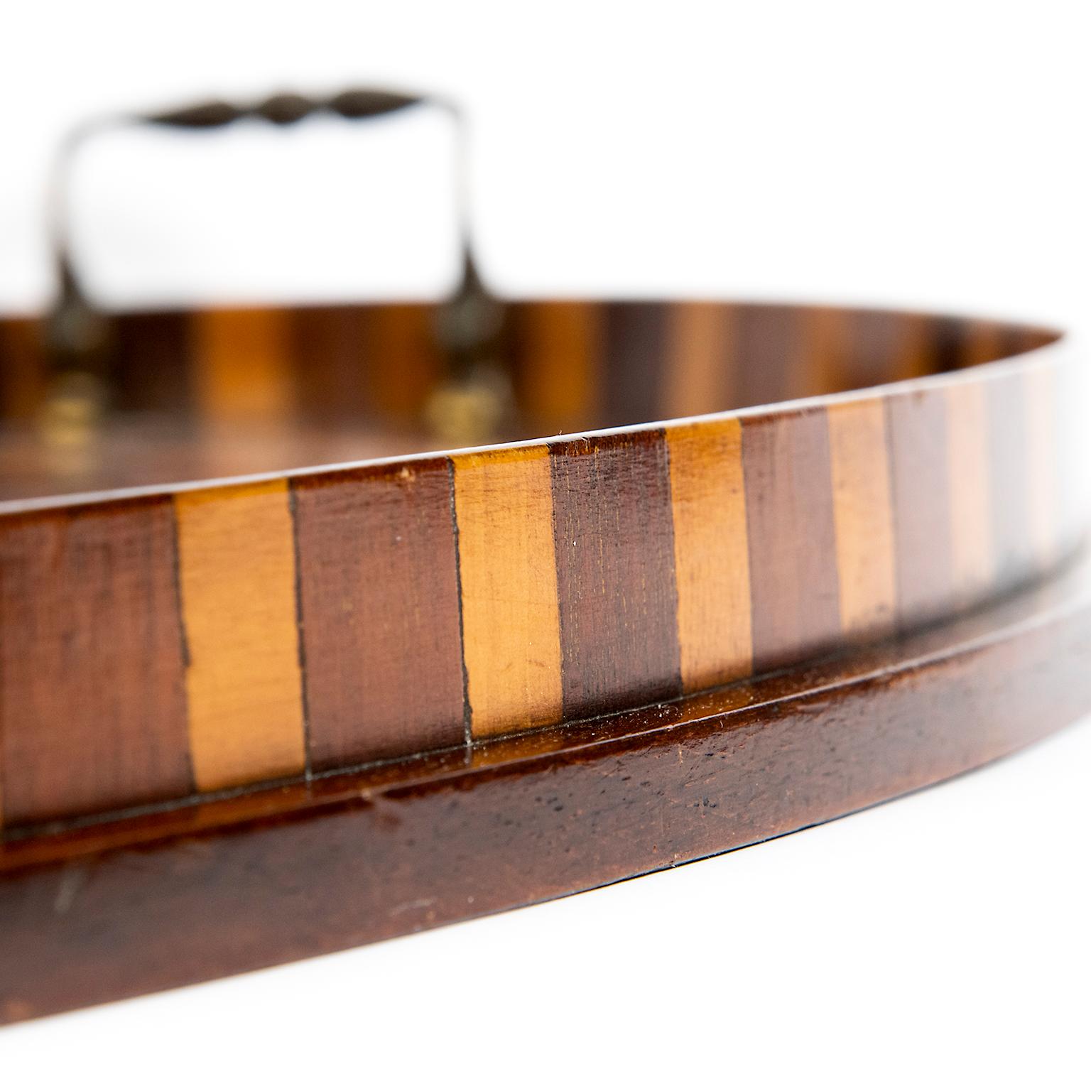 Edwardian Inlaid Mahogany Oval Tray, England 3