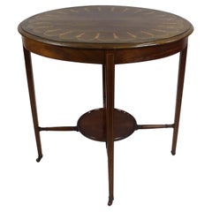 Antique Edwardian Inlaid Oval Side Table