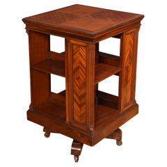 Edwardian Inlaid Revolving Bookcase