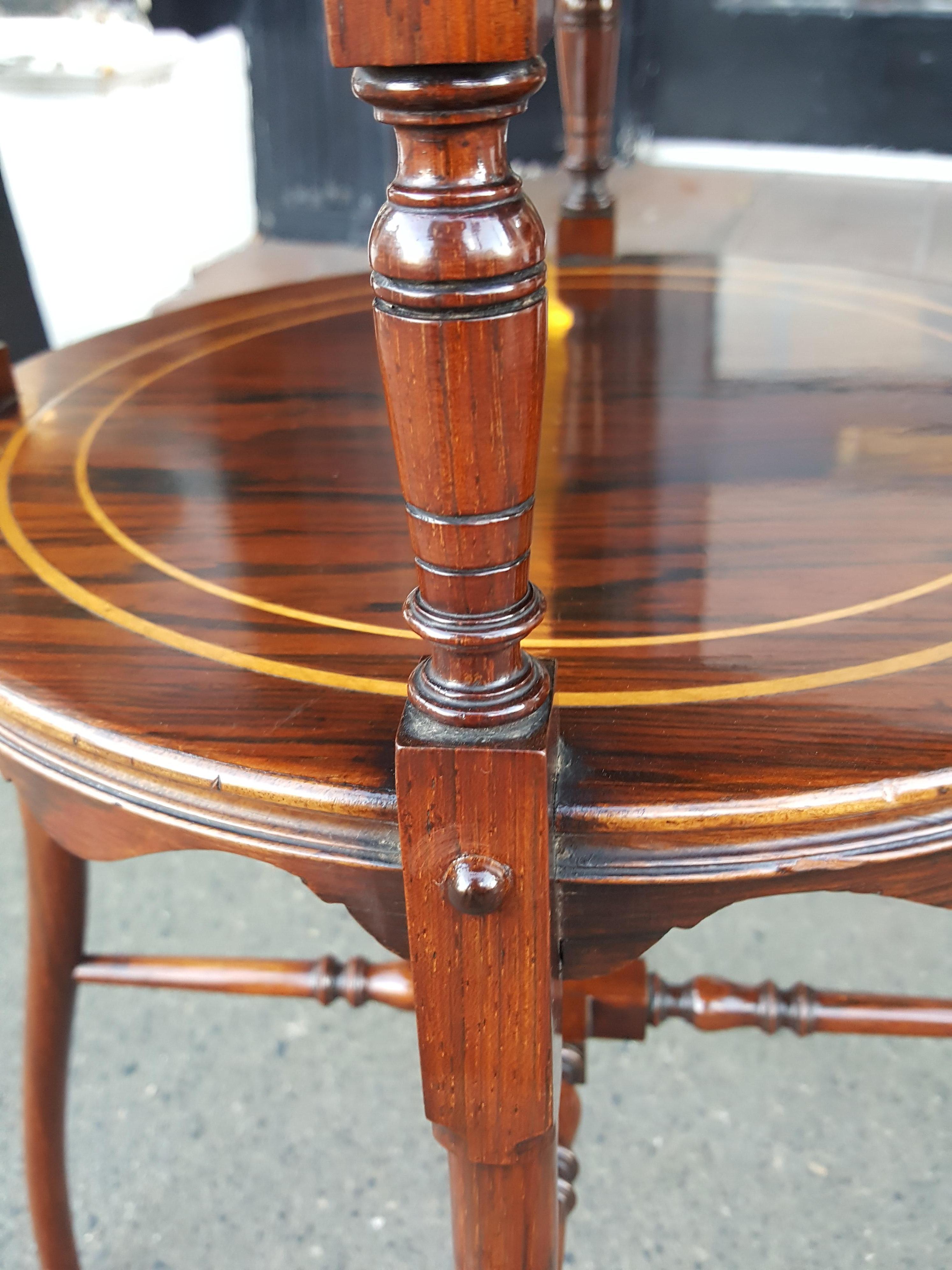 Edwardian Inlaid Rosewood Occasional Side Table In Good Condition In Altrincham, Cheshire