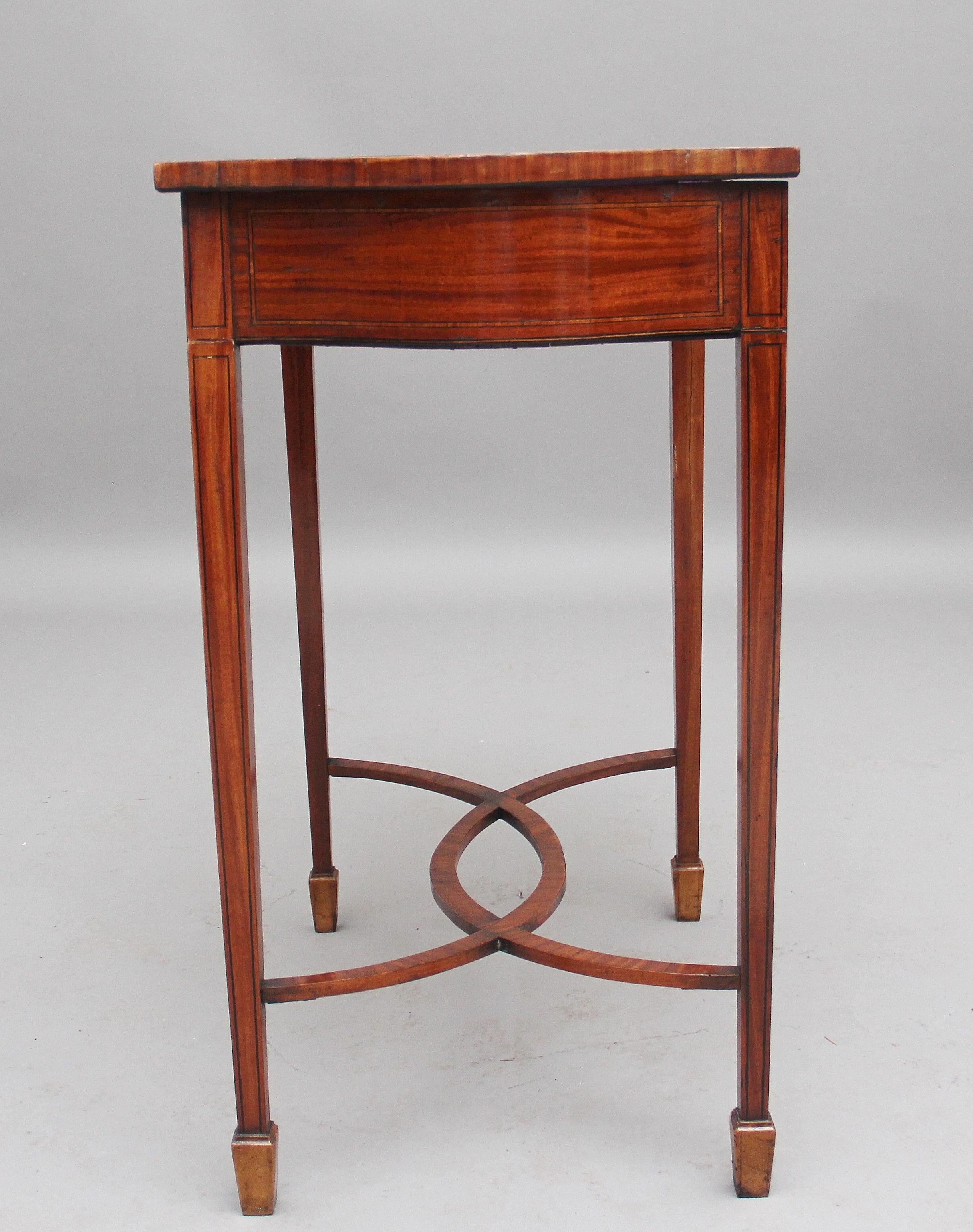 Edwardian Inlaid Satinwood Bijouterie Table For Sale 2