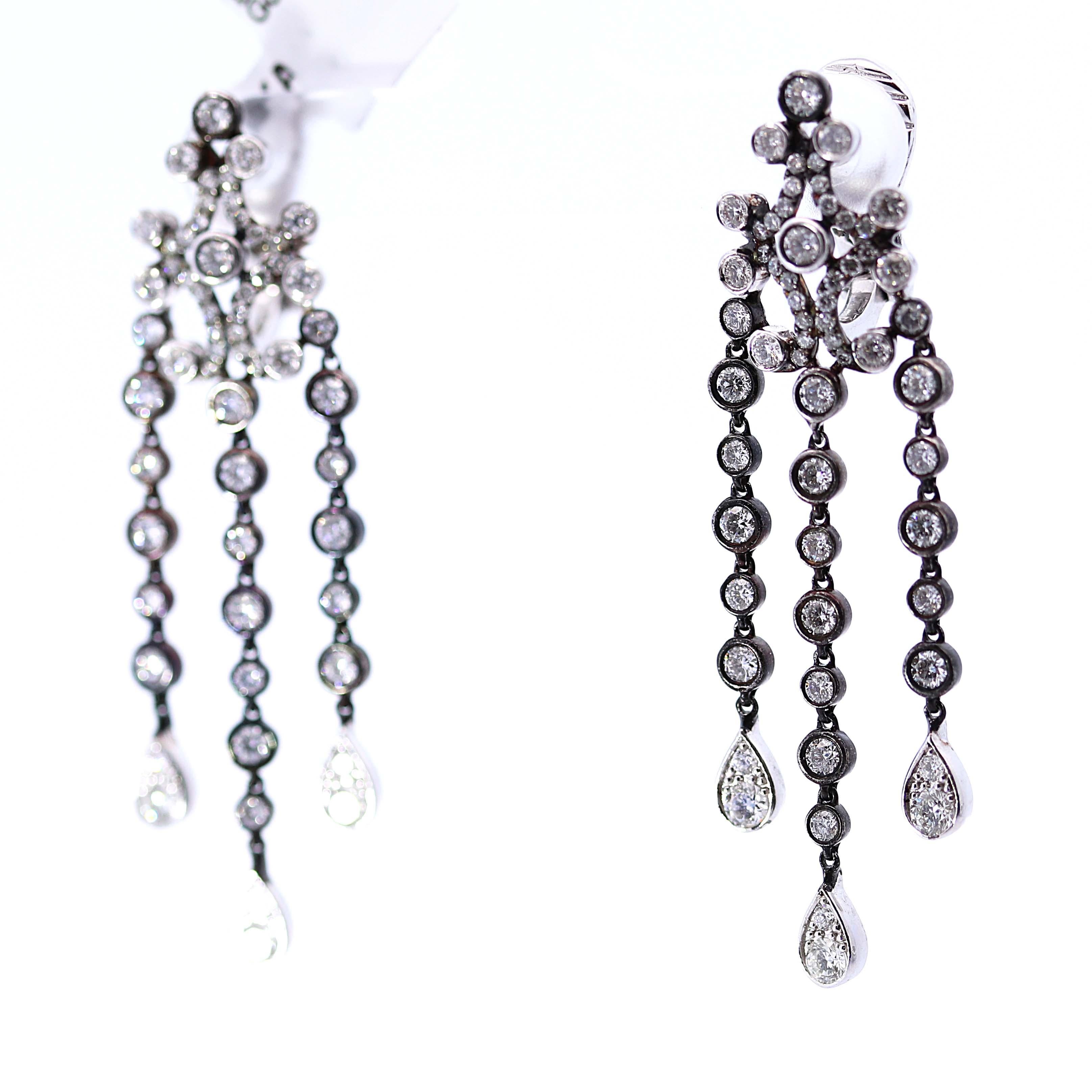 Women's Belle Époque Diamond Chandelier Earrings For Sale