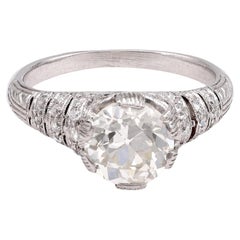 Edwardian-Inspired Platinum Diamond Ring