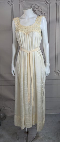 Edwardian Irish Crochet and China Silk Gown