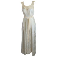 Edwardian Irish Crochet and China Silk Gown