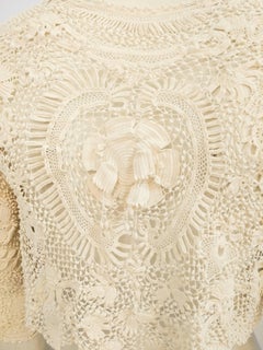 Edwardian Hand-Crochet Irish Lace Bolero