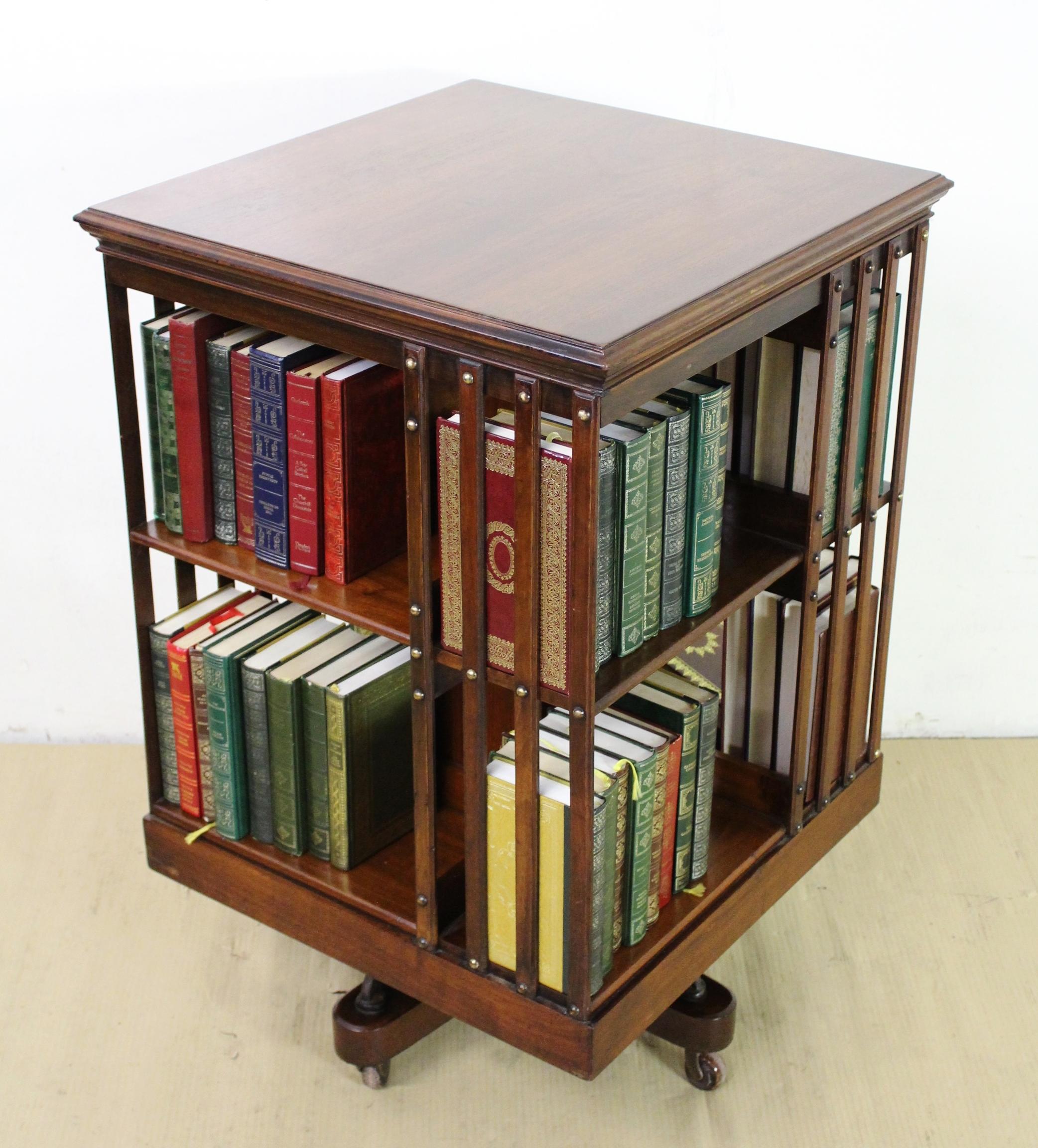 Edwardian Iron Based Revolving Bookcase For Sale 7