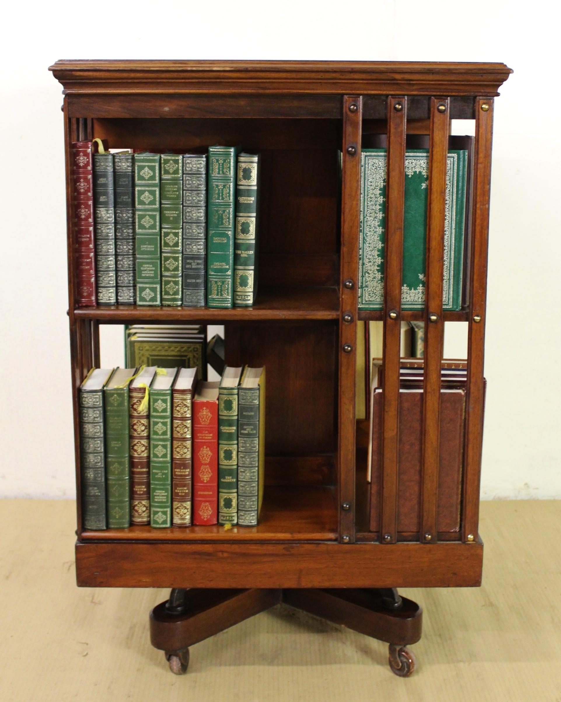 Edwardian Iron Based Revolving Bookcase For Sale 1