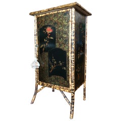 Edwardian Japanned Bamboo Side Cabinet