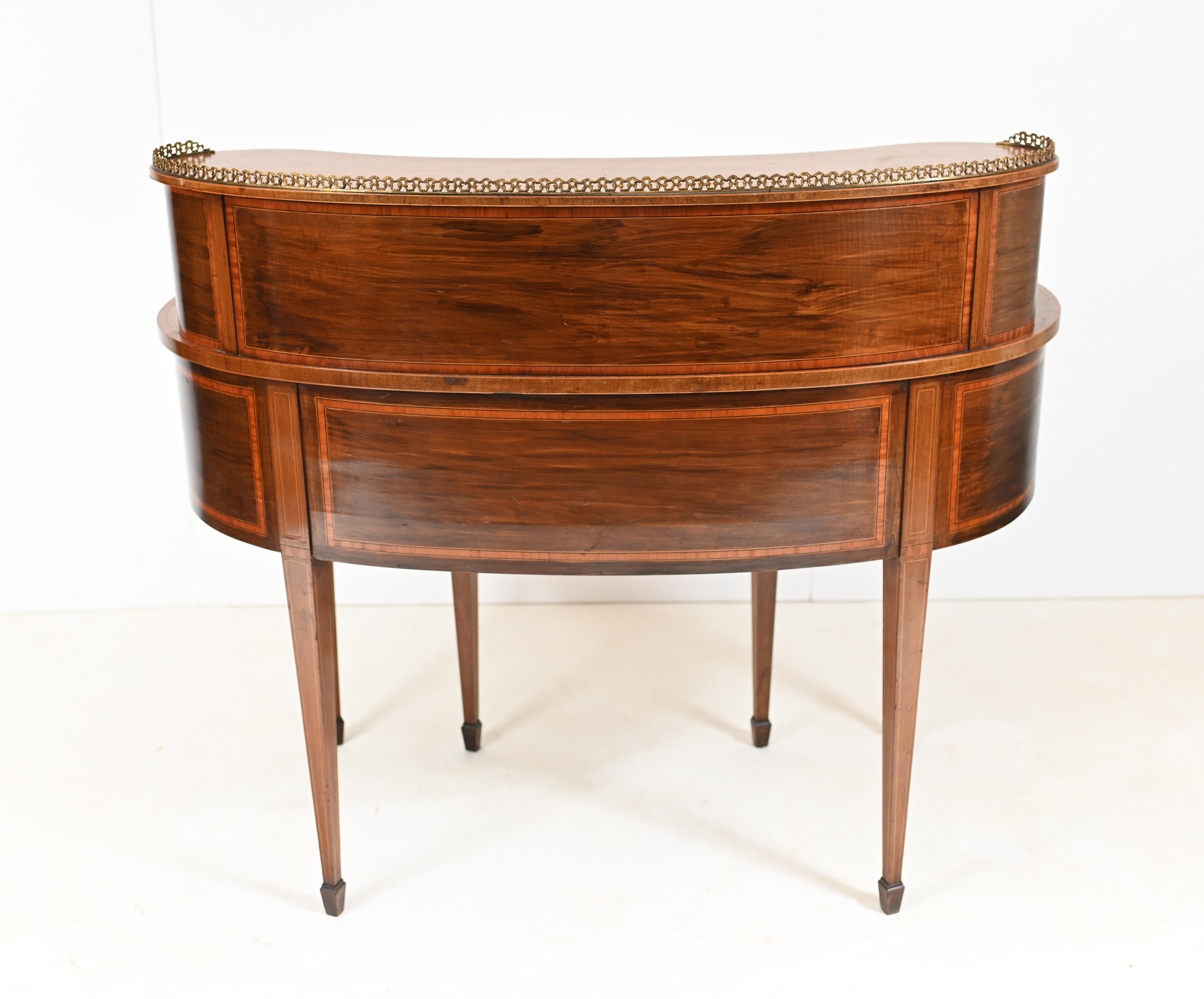 Edwardian Kidney Bean Desk Writing Table, 1910 For Sale 10