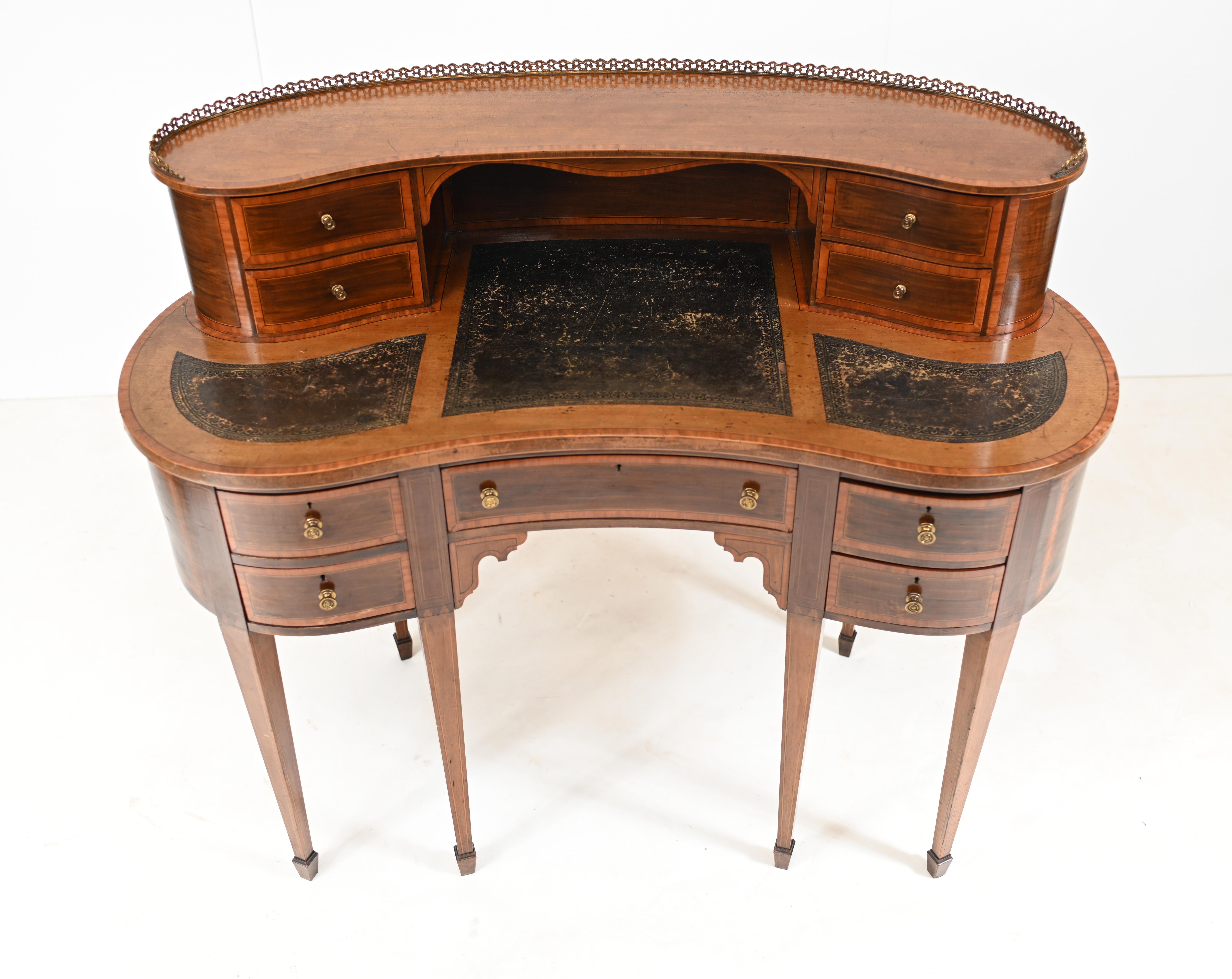 kidney shaped desk antique