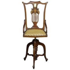 Edwardian Ladies Mahogany Revolving Chair
