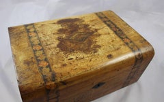 Edwardian Ladies Vanity Sewing Box Walnut Tunbridge Ware
