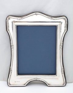 Edwardian Large Sterling Silver Wood-Backed Picture Frame