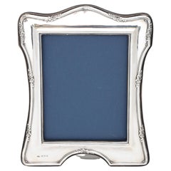 Edwardian Large Sterling Silver Wood-Backed Picture Frame