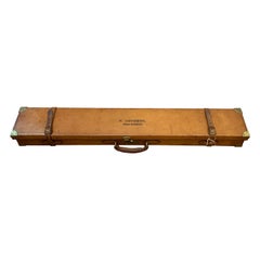 Edwardian Leather over Oak Rifle or Hunting Gun Case Irish Guards