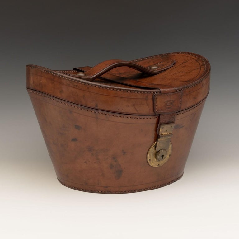 Edwardian Leather Top Hat Case, circa 1905 at 1stDibs